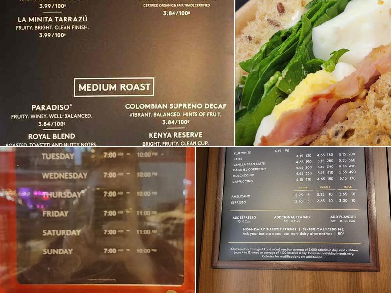 Second Cup Café Menu