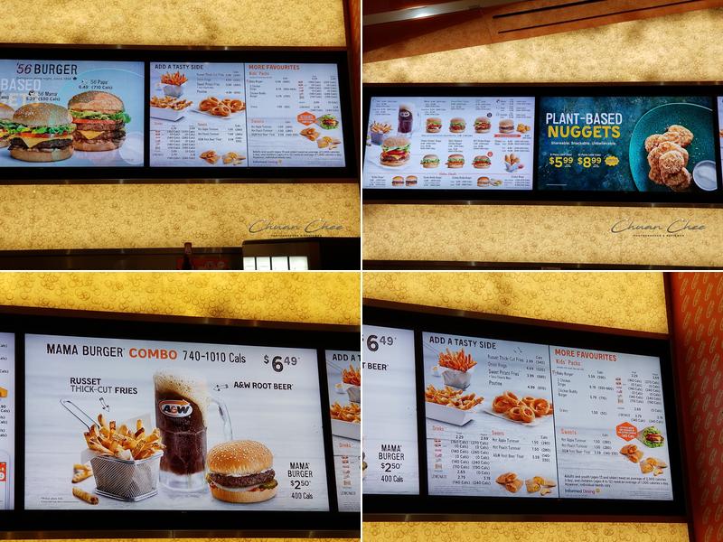 A&W Canada Menu