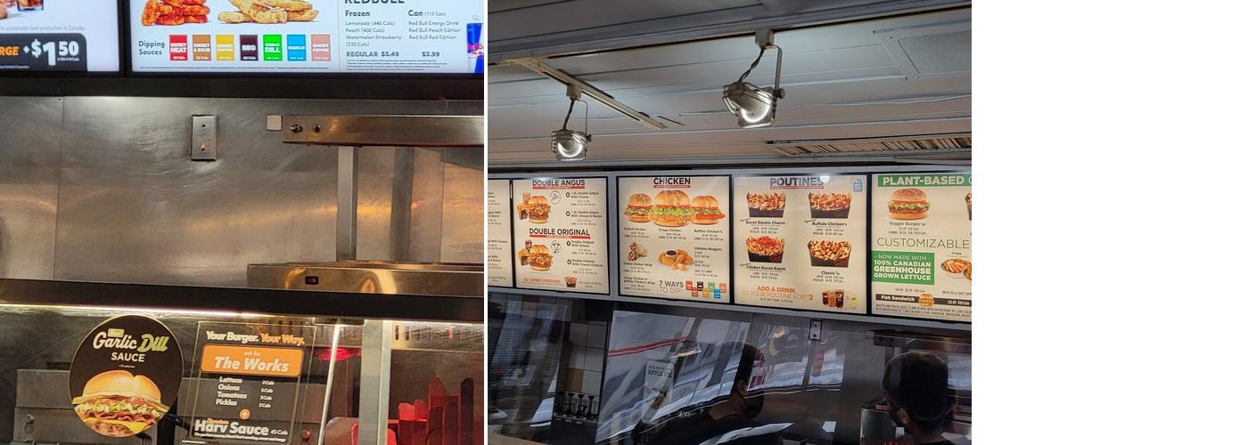 Harvey's Menu