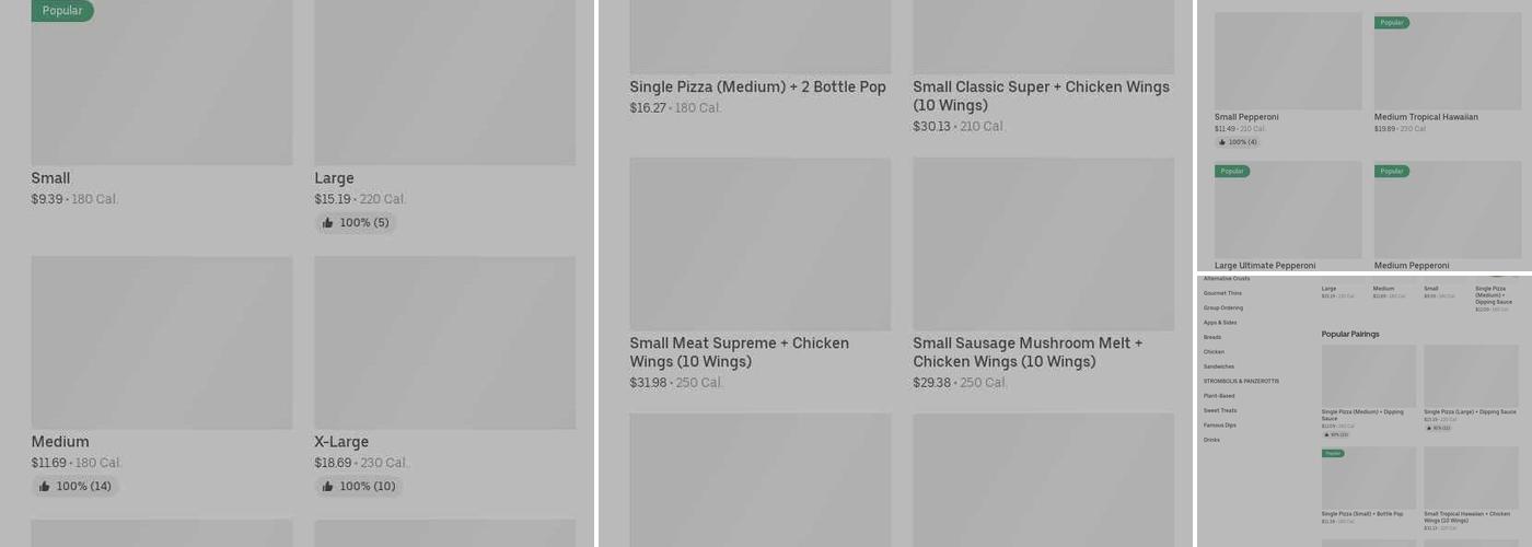 Pizza Pizza Menu