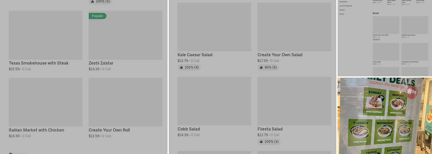 Freshii Menu
