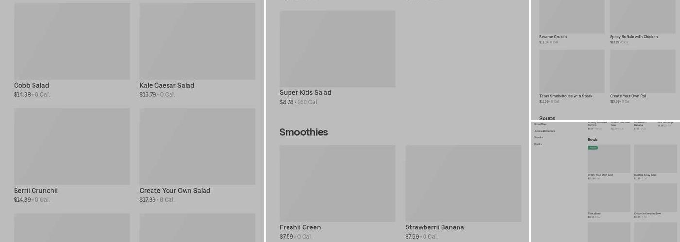 Freshii Menu
