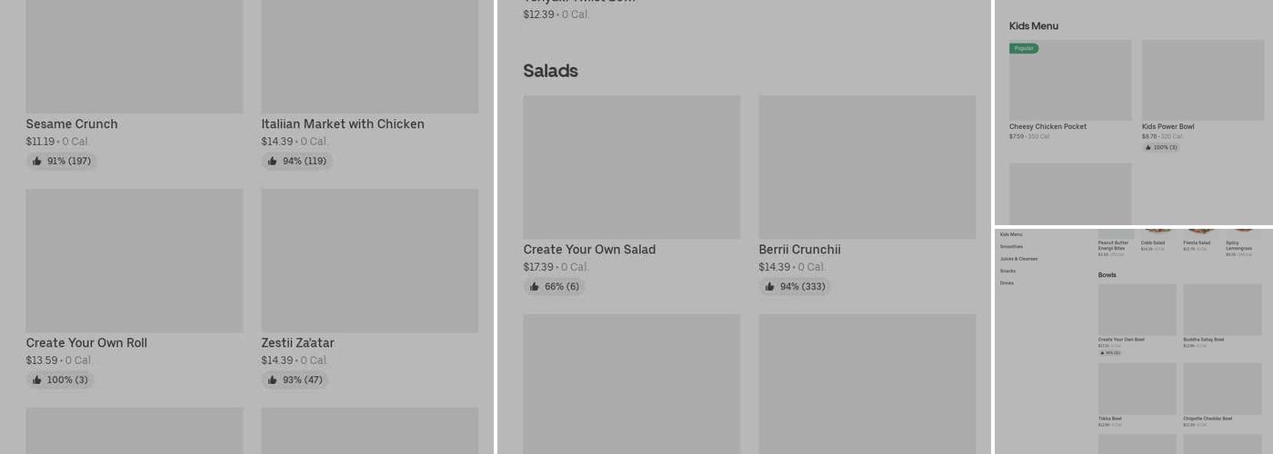 Freshii Menu