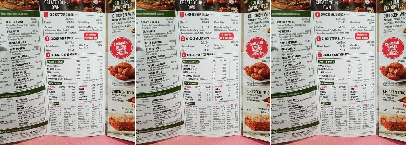 Pizza Nova Menu