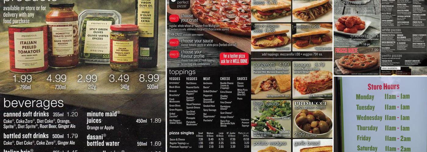 Pizza Nova Menu