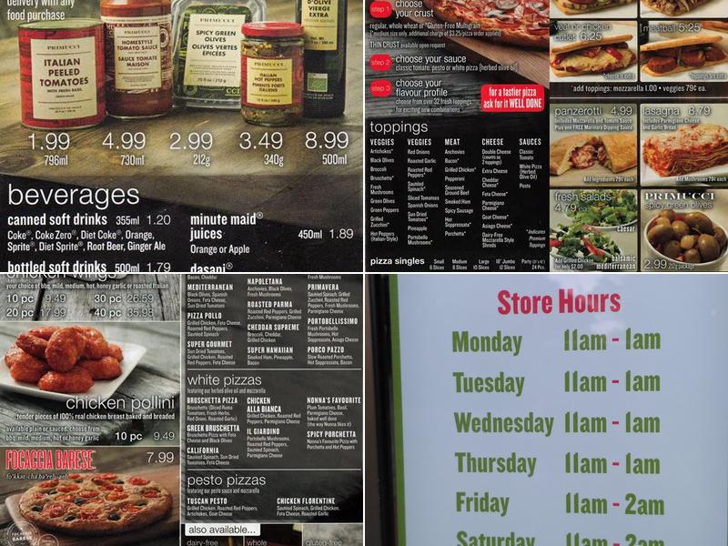 Pizza Nova Menu