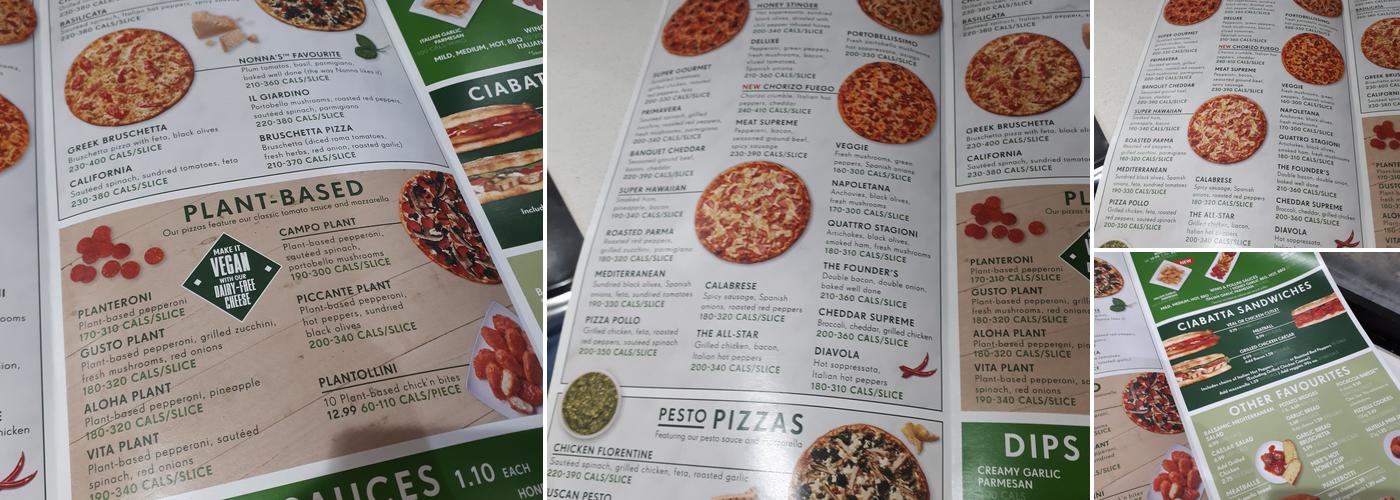 Pizza Nova Menu