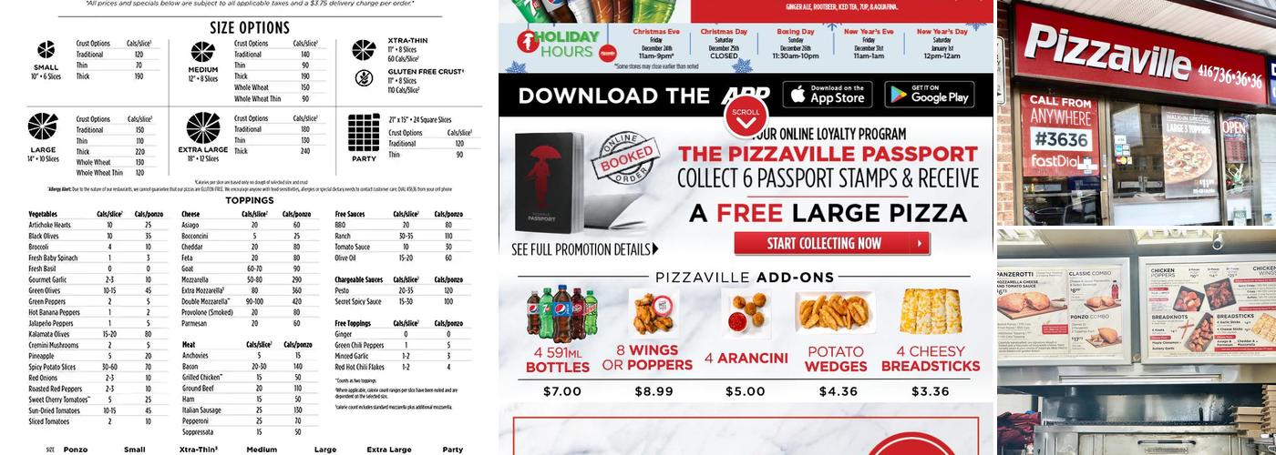 Pizzaville Menu