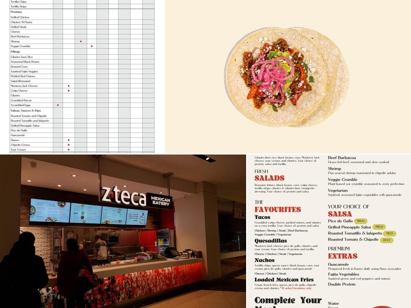 z-teca Mexican Eatery (Commerce Court) Menu