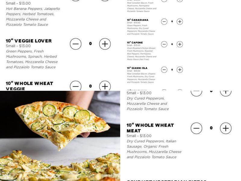 Pizzaiolo Menu