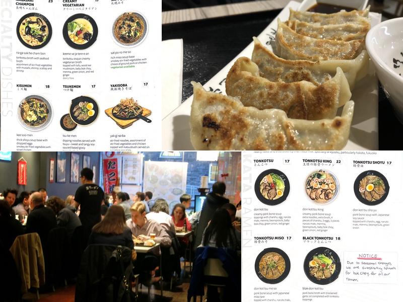 Kenzo Ramen Spadina Menu