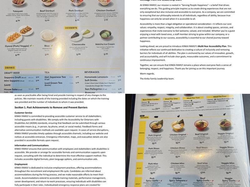 KINTON RAMEN Menu