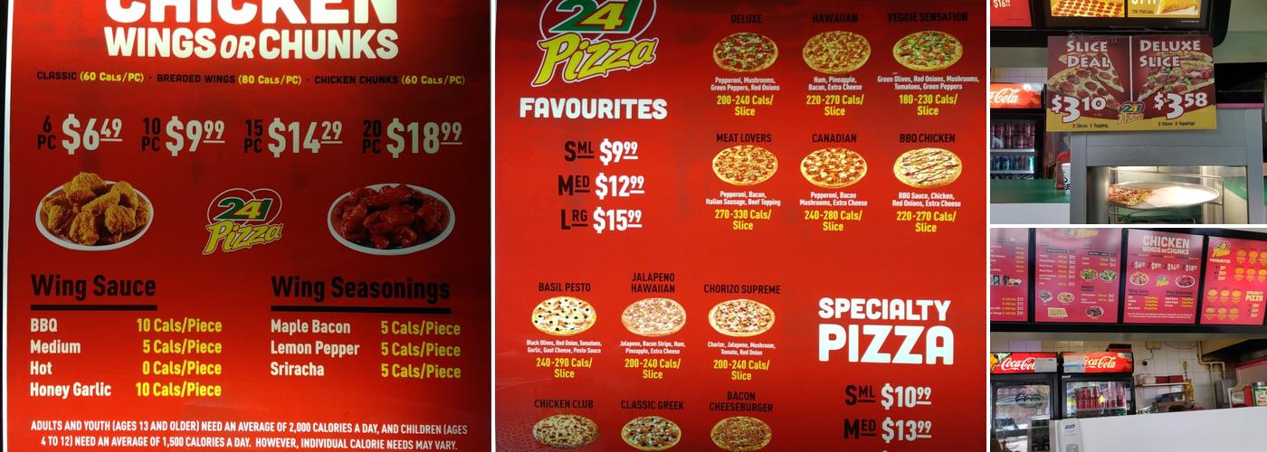 241 Pizza Menu