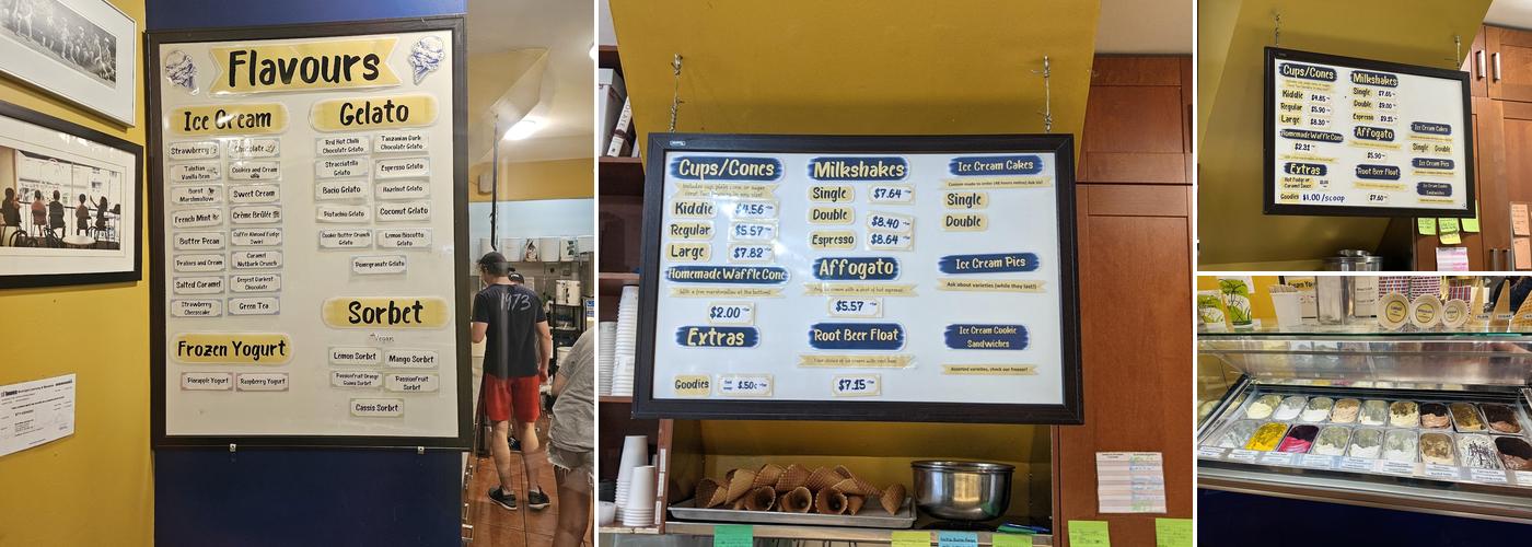 Ed's Real Scoop - Beaches Menu