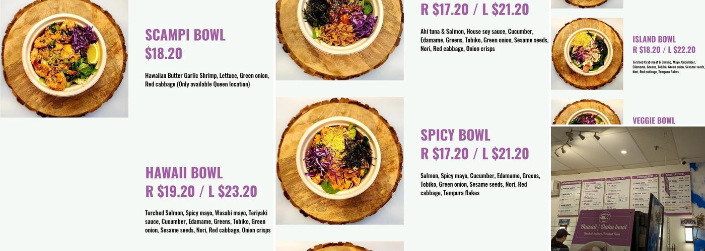 Hoki Poke Menu