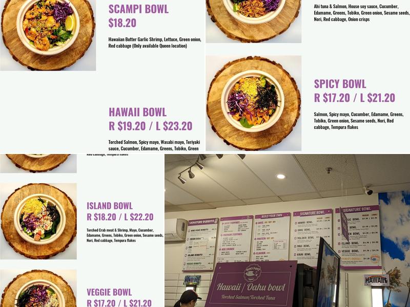 Hoki Poke Menu