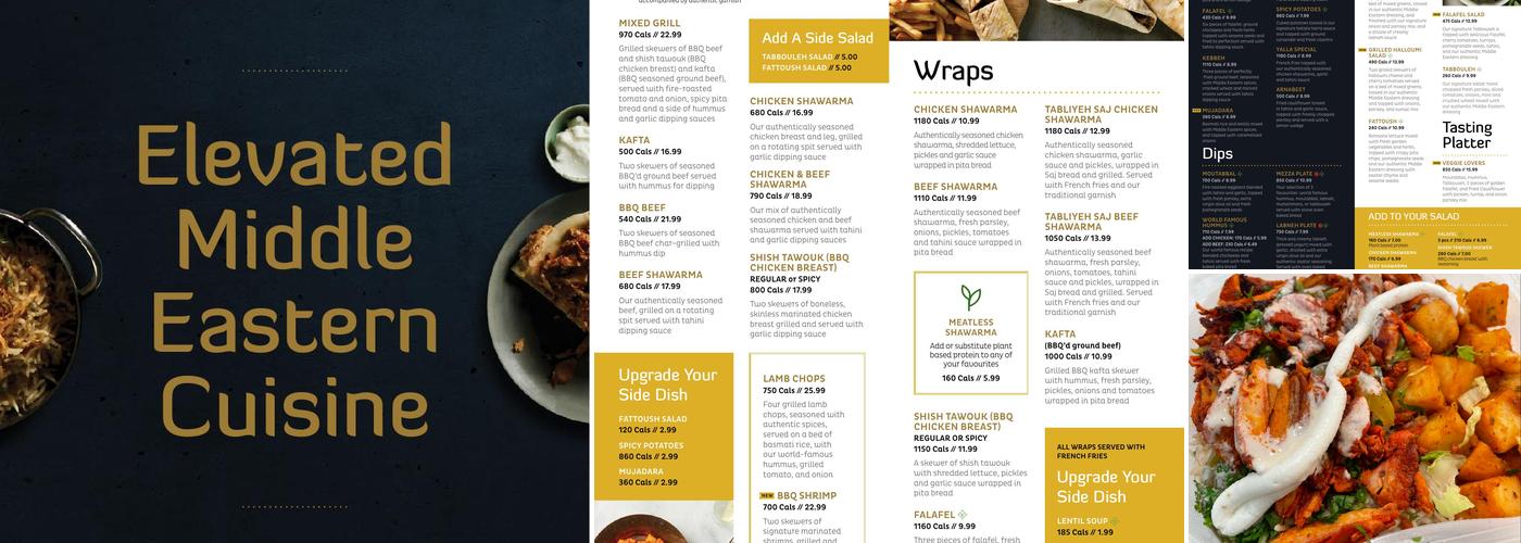 Paramount Lebanese Kitchen Menu