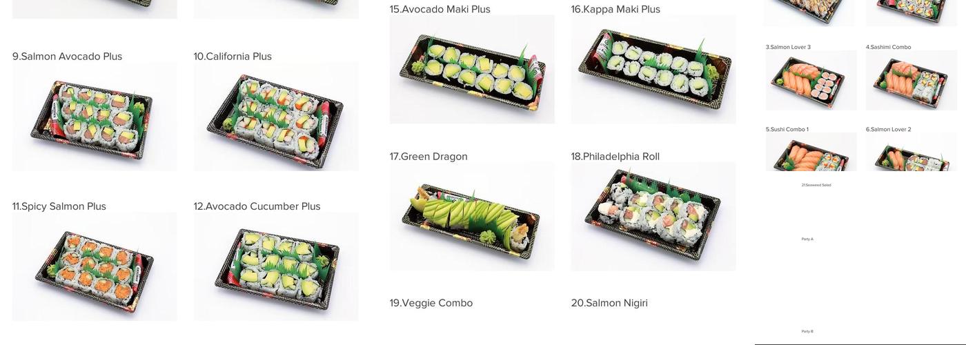 SUSHI-Q Menu