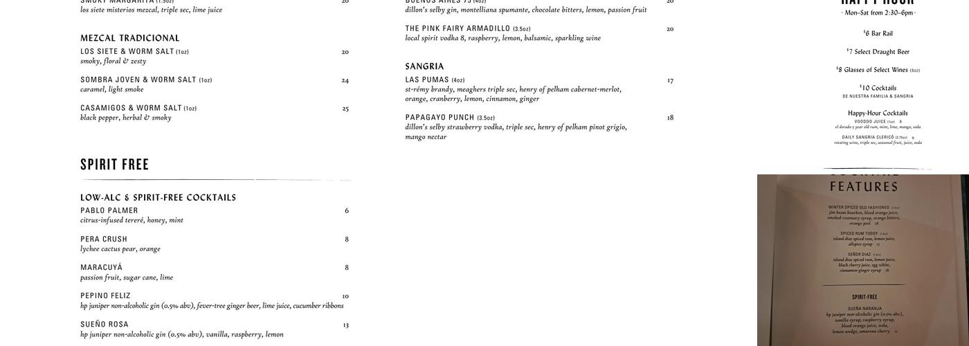 Leña Restaurante Menu