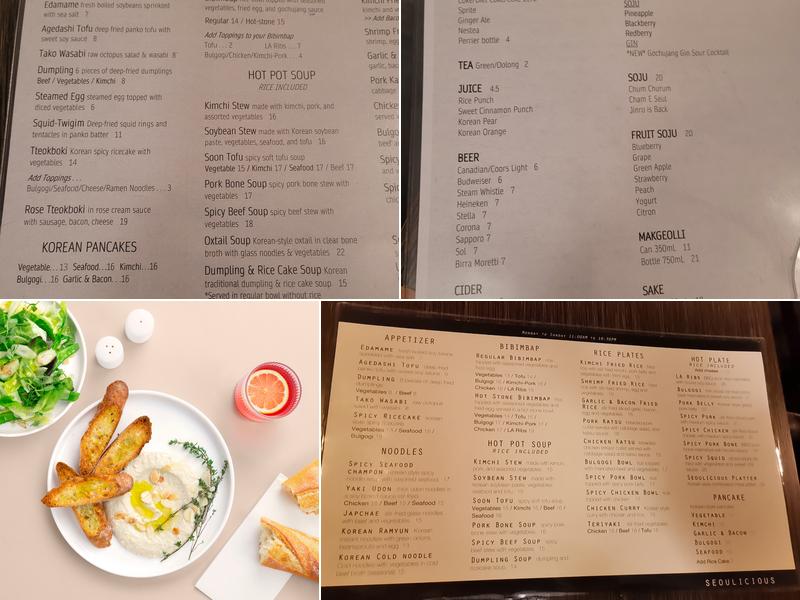 Seoulicious Menu