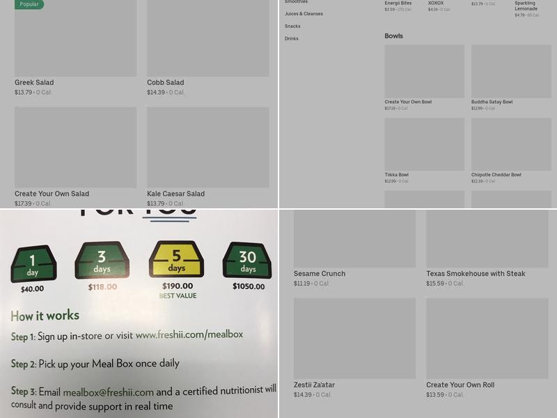 Freshii Menu