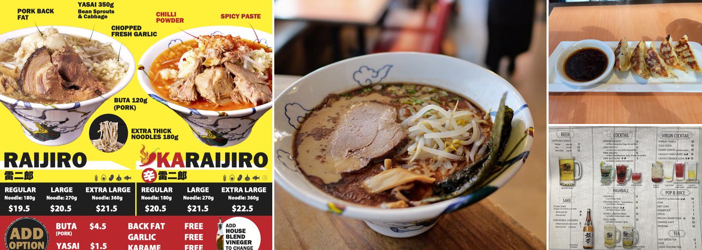 ramen RAIJIN Menu