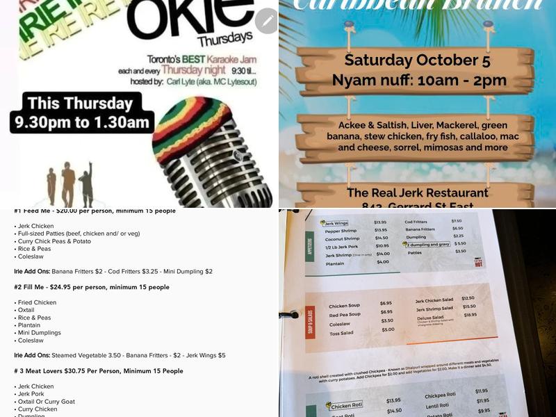 The Real Jerk Restaurant Menu