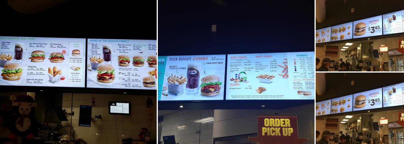 A&W Canada Menu