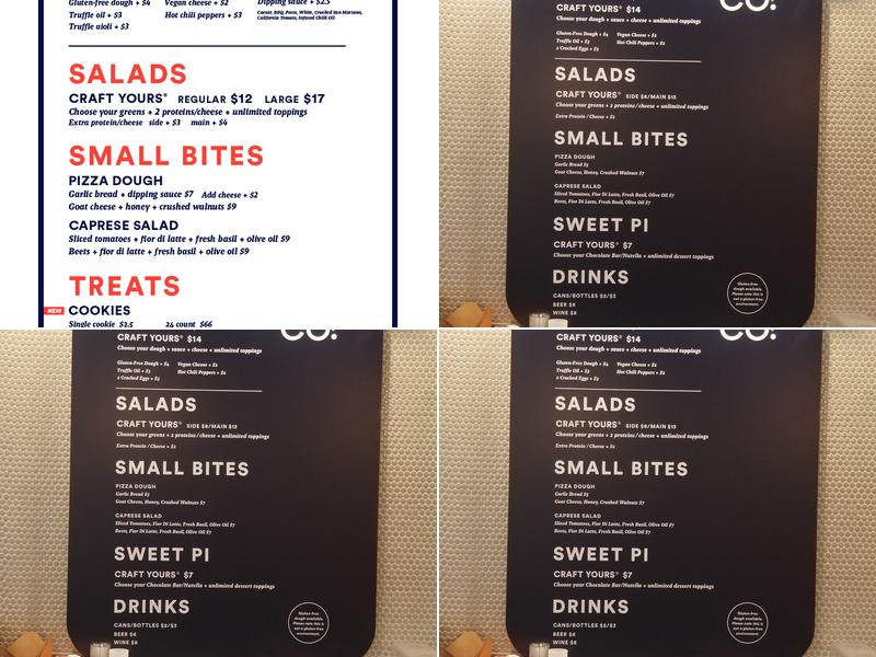 Pi Co. Menu