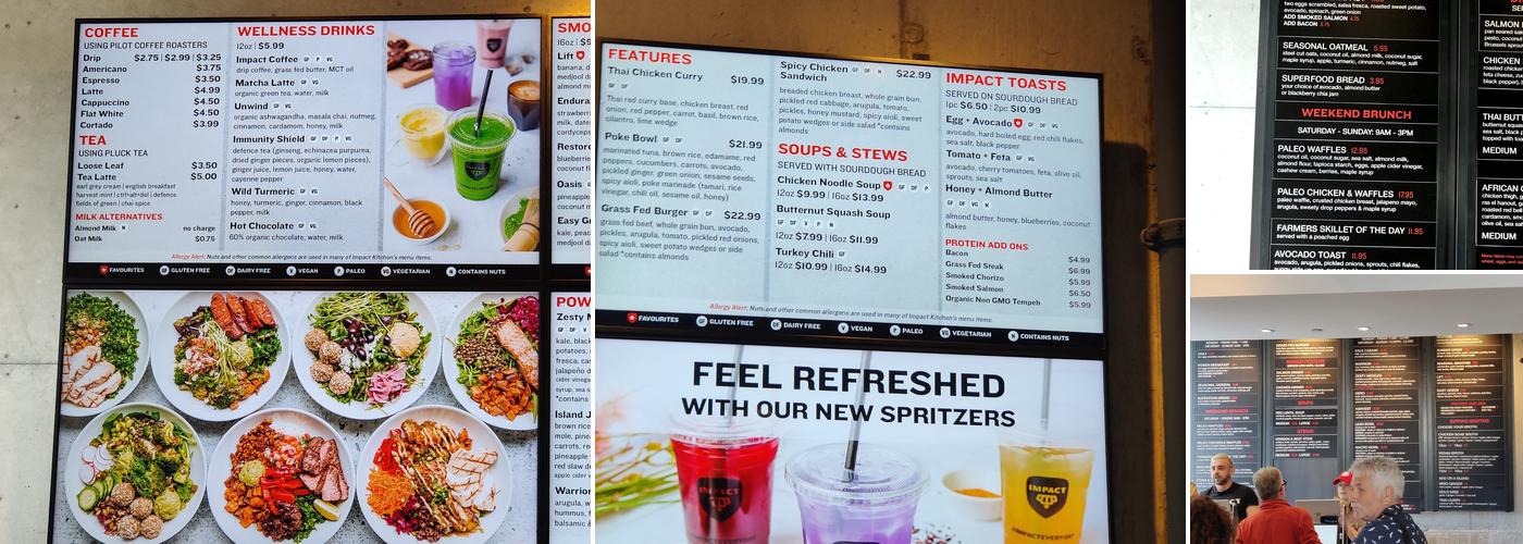 Impact Kitchen Menu