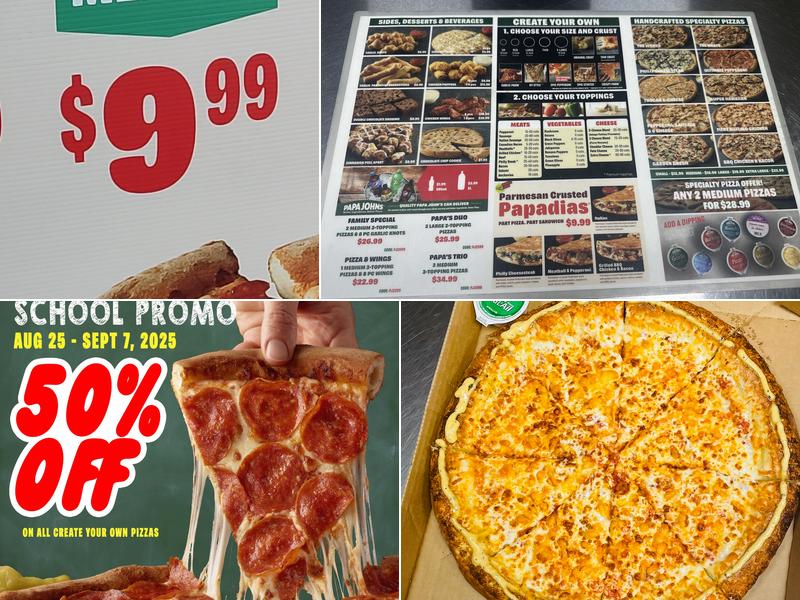 Papa Johns Pizza Menu