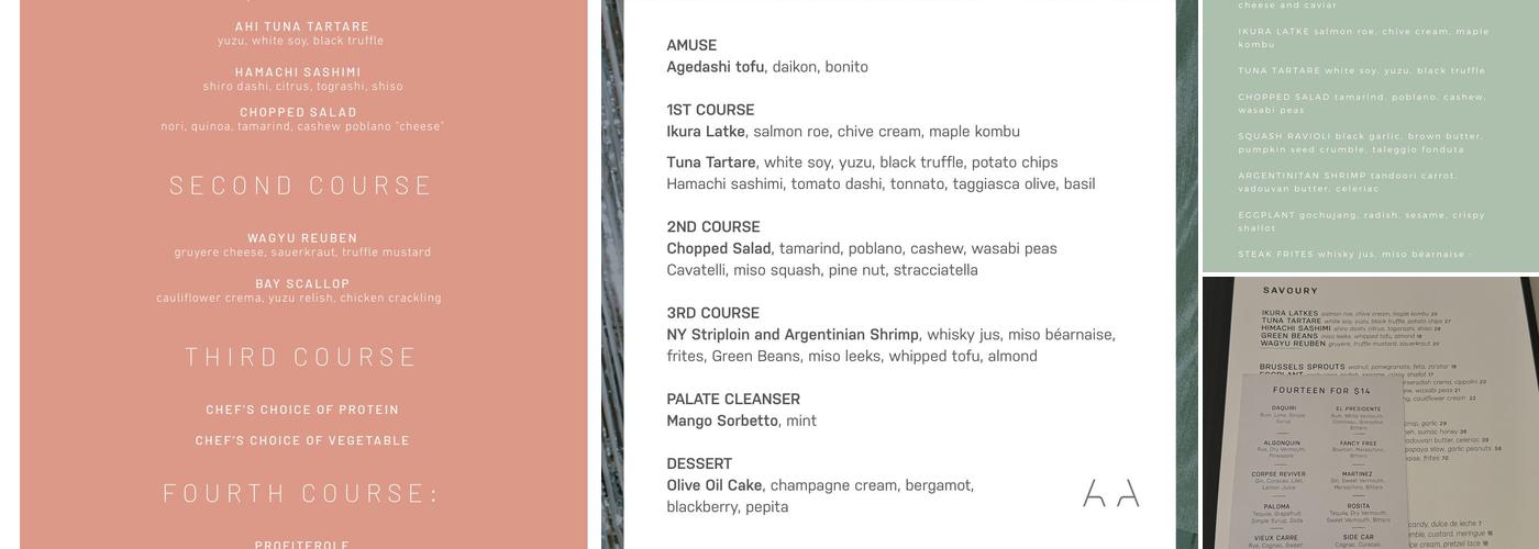 SARA Menu