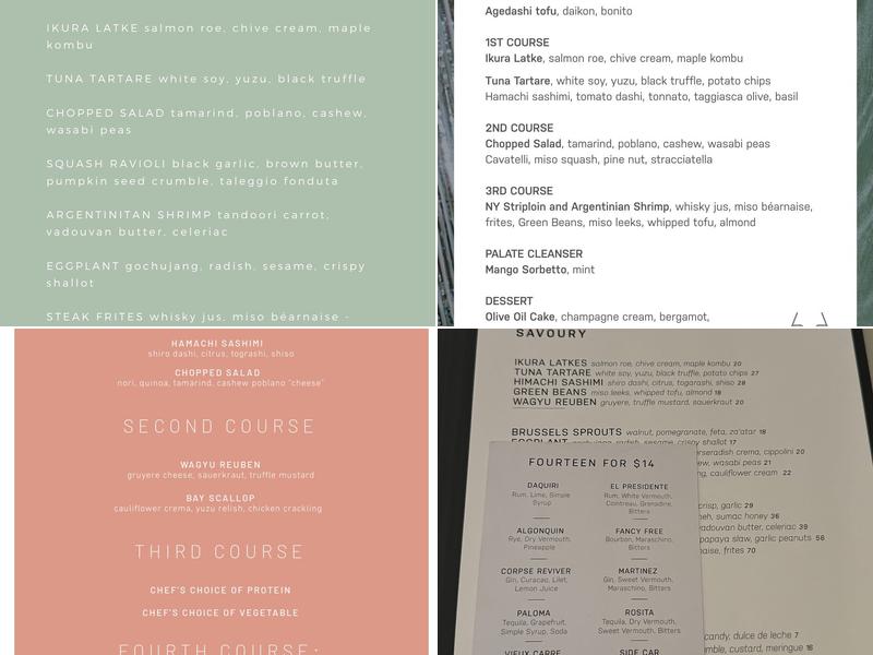 SARA Menu