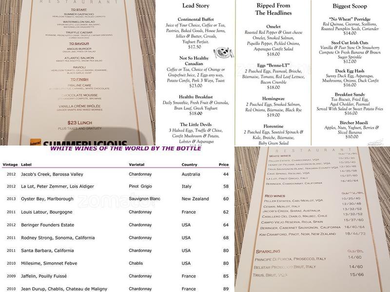 Signatures Restaurant Menu