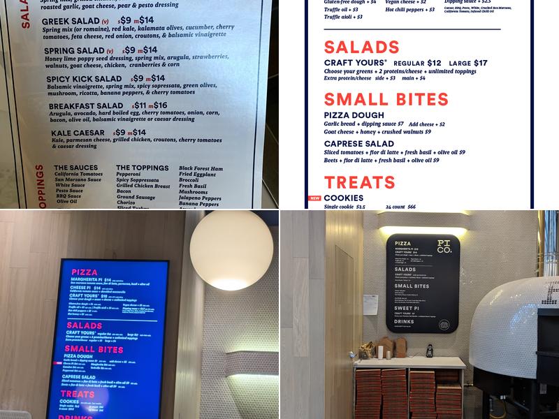 Pi Co. Menu