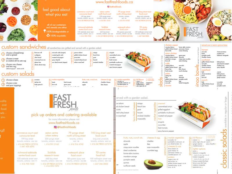 Fast Fresh Foods Menu