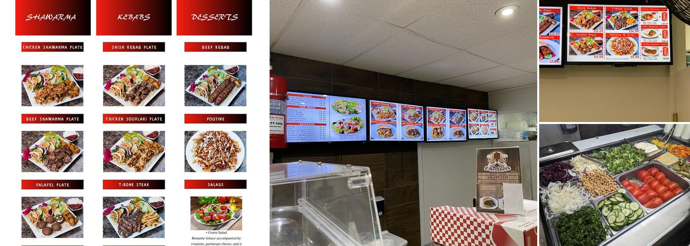 Two Brothers Shawarma Menu