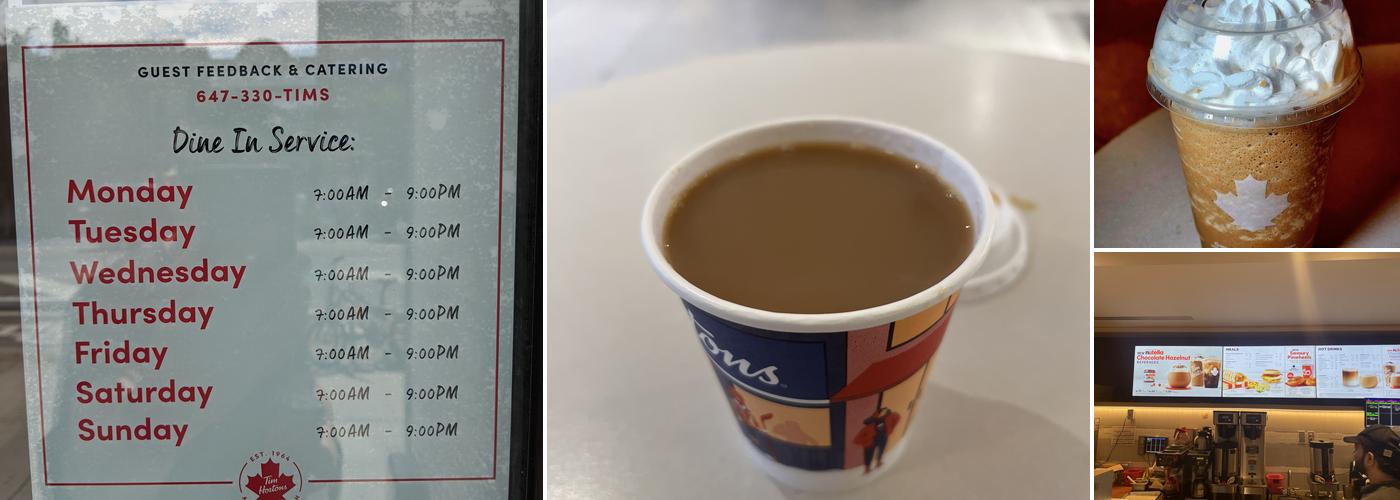 Tim Hortons Menu