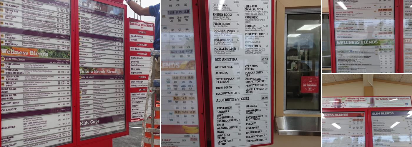 Smoothie King Menu