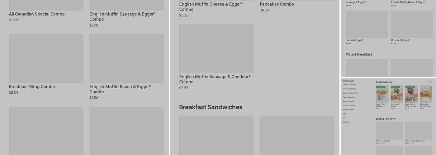 A&W Canada Menu