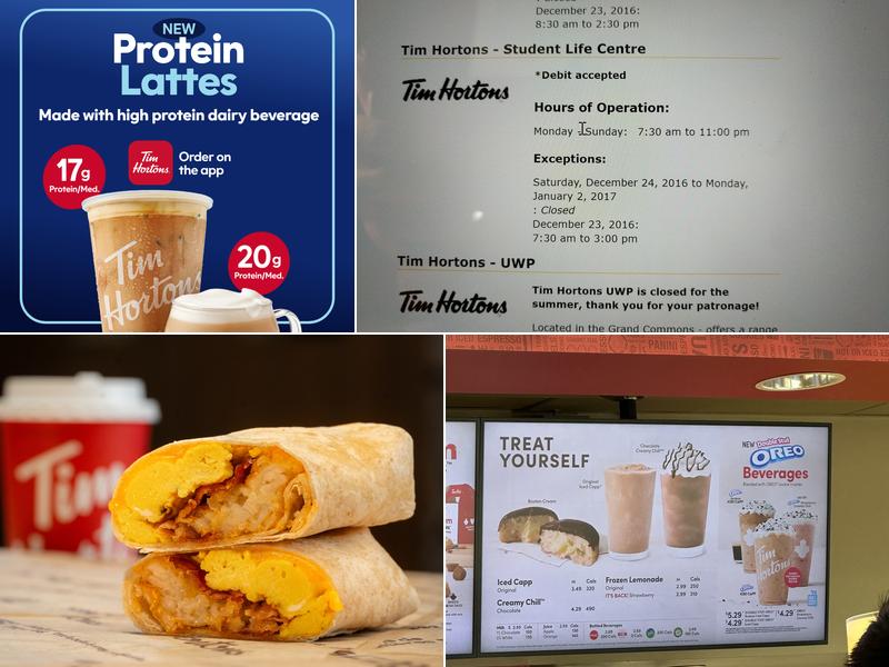 Tim Hortons Menu