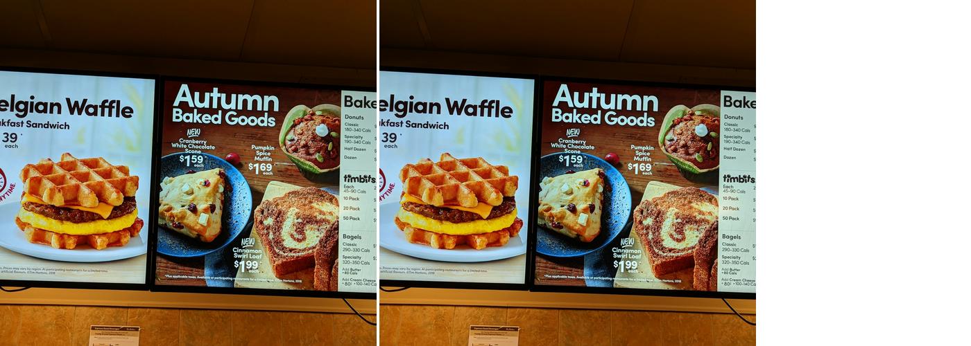 Tim Hortons Menu