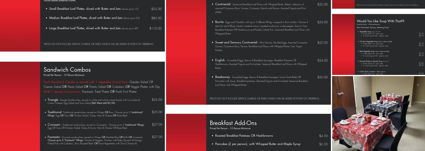 Frantastic Events Menu