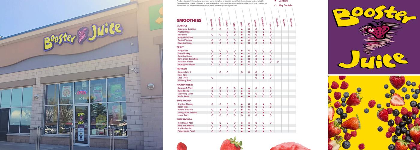 Booster Juice Menu