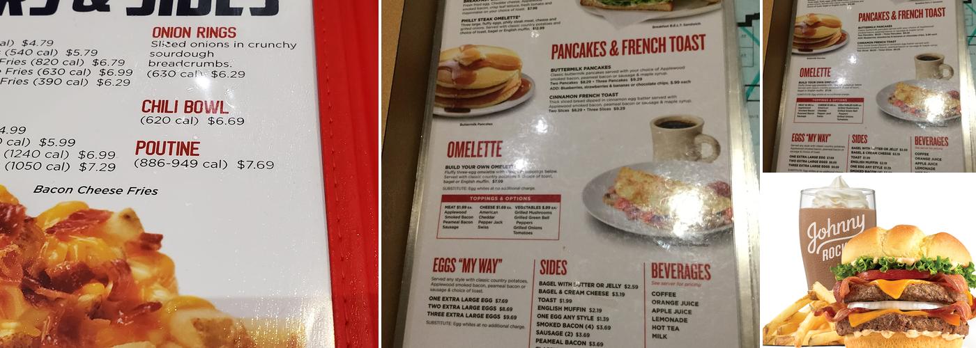 Johnny Rockets Menu