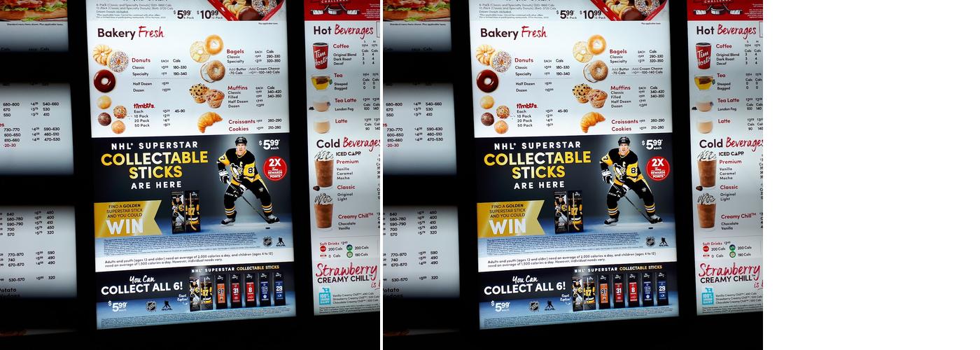 Tim Hortons Menu