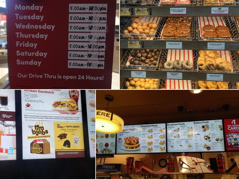 Tim Hortons Menu
