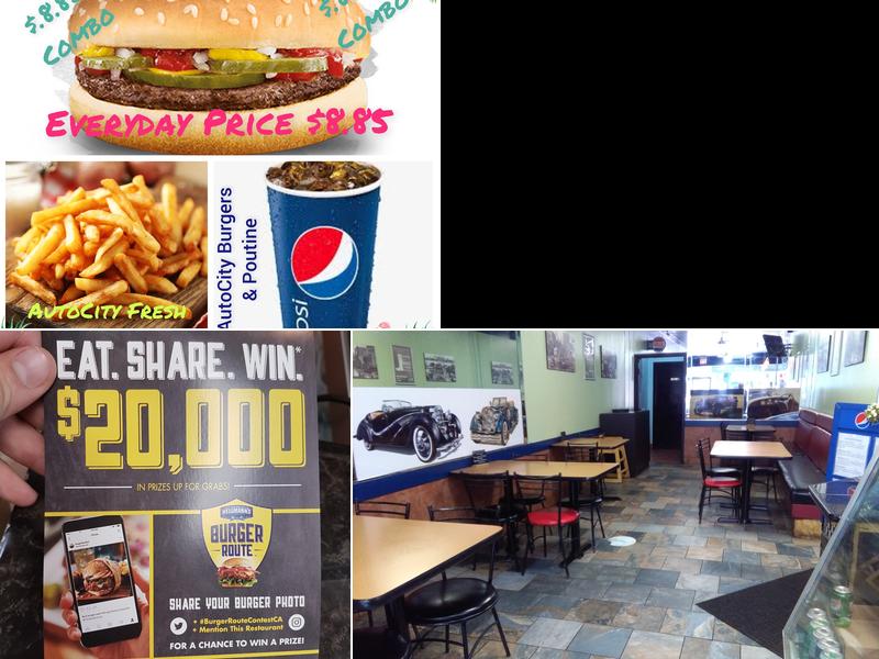 AutoCity Hamburgers & Poutine Menu