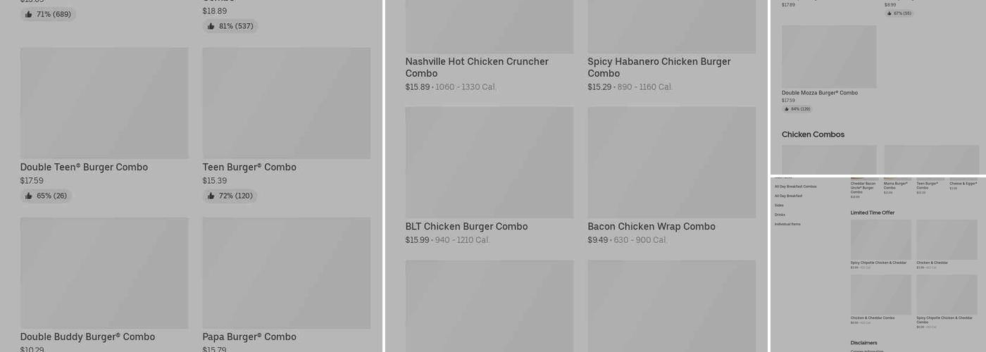 A&W Canada Menu