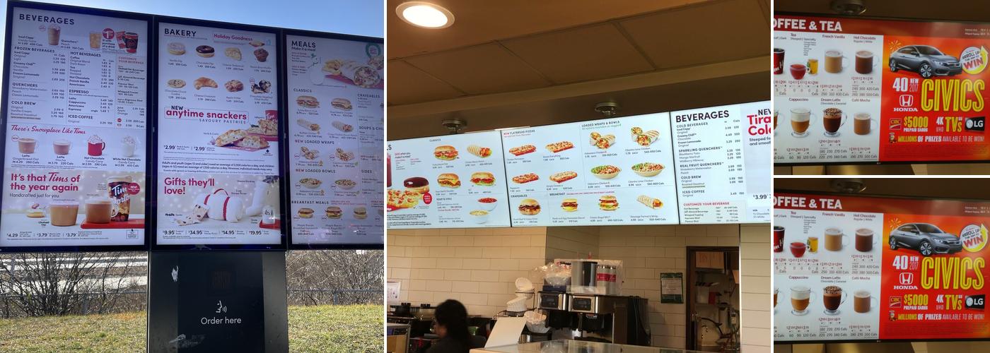 Tim Hortons Menu